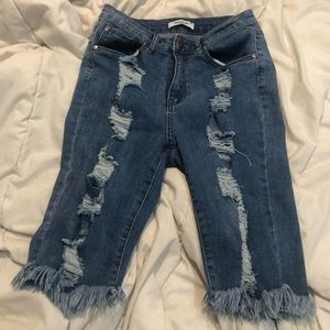 Fashion Nova Denim Biker Shorts